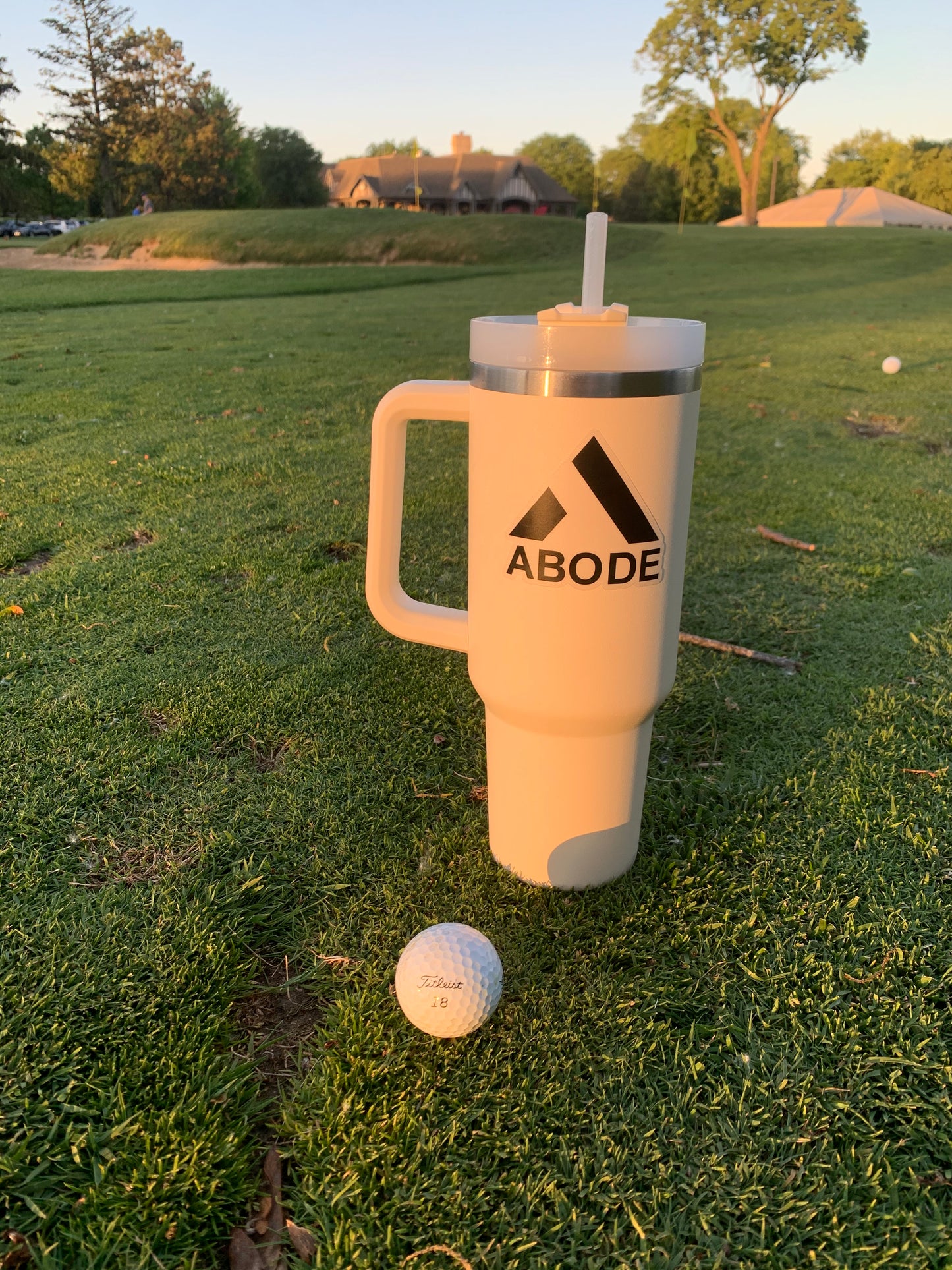 Abode Logo Sticker 3" x 3" (BLACK/TRANSPARENT)